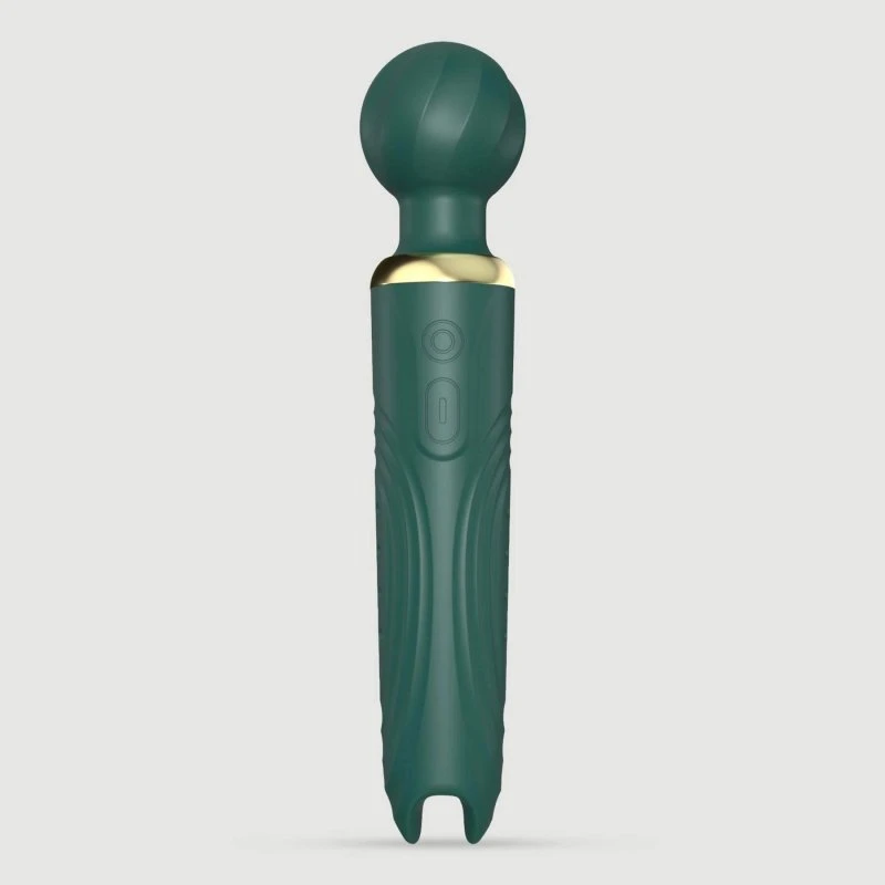 Ultra Vibe Silikon-Massagestab Vibrator mit Griff - Grün