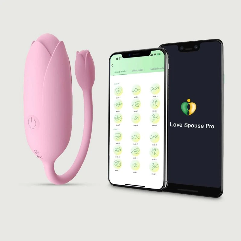 Mini Flower App-gesteuerter Silikon-Bullet-Vibrator - Pink