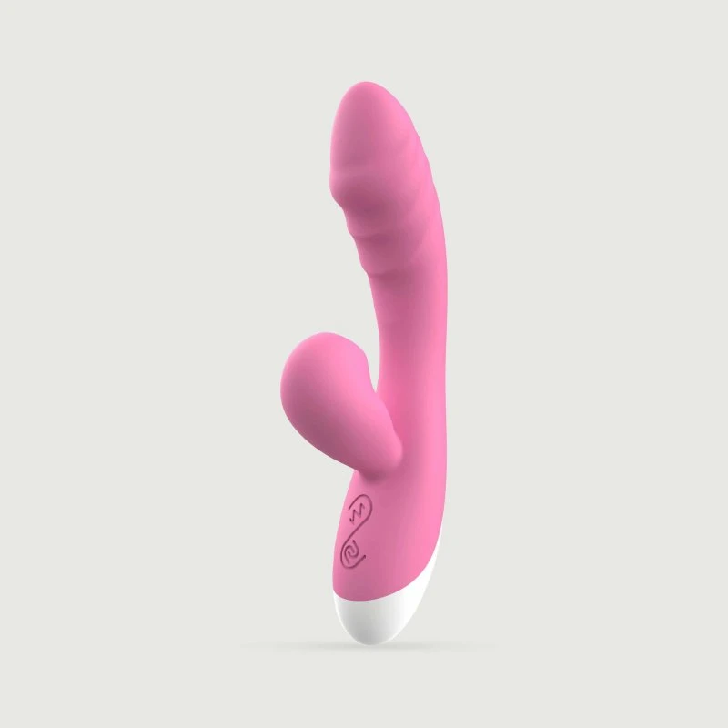 Tabitha Curved Silicone Rabbit Vibrator mit Klitoris-Sauger - Rosa
