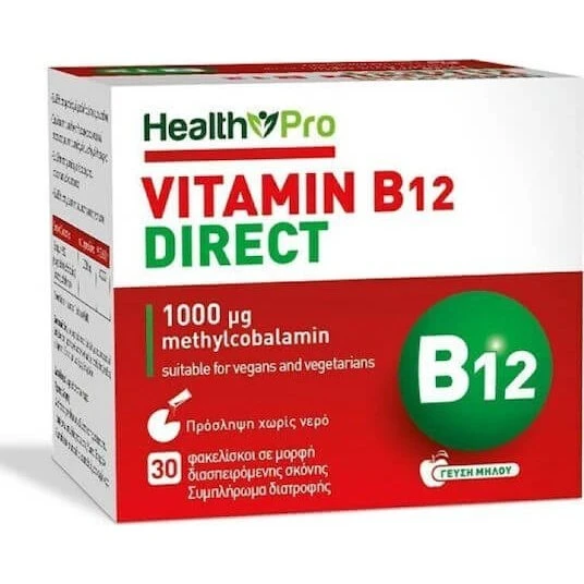 Health Pro Vitamin B12 Direct 1000mg Apfel 30 Beutel