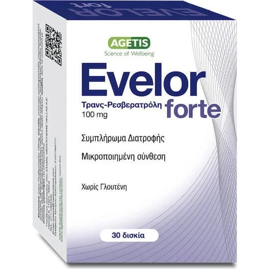 Agetis Evelor Forte 100mg trans-Resveratrol 30 Tabletten