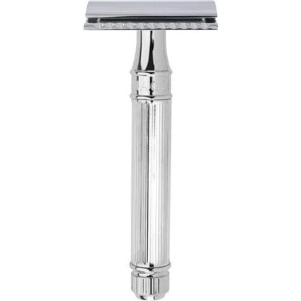 Edwin Jagger DE89LBL verchromt Sicherheitsrasierer mit geschlossenem Kamm