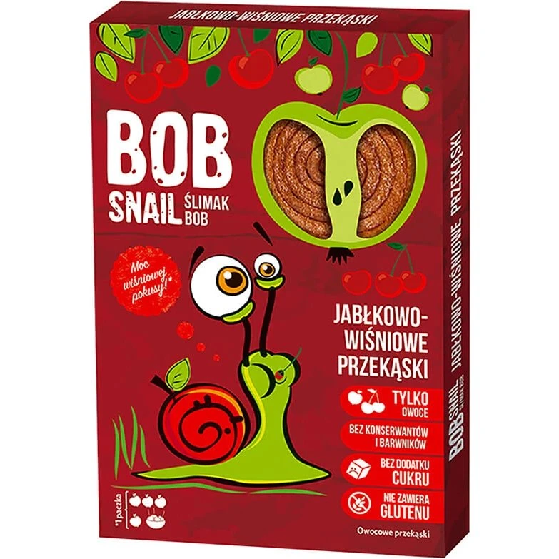 Bob Snail Roll Fruchtsnack Apfel & Kirsche, 60 g