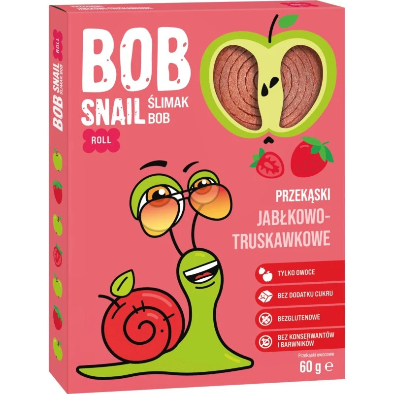Bob Snail Roll Fruchtsnack Apfel-Erdbeere 60g