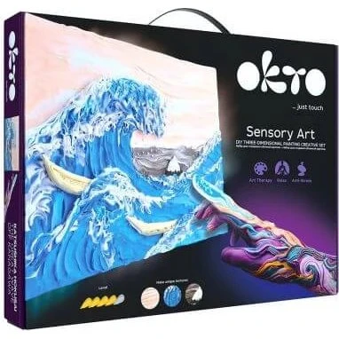 Sensory Art Kreativset Große Welle Kanawaga, 30 x 40 cm, Okto