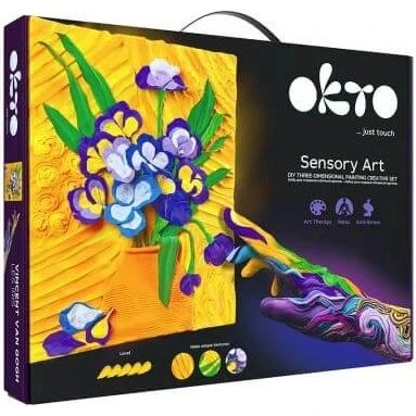 Okto Kreativ-Set Sensory Art Schwertlilien, 30 x 40 cm