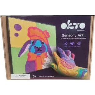 Malset mit Ton Bunny & Okto, 29 x 29 cm, ab 5 Jahren