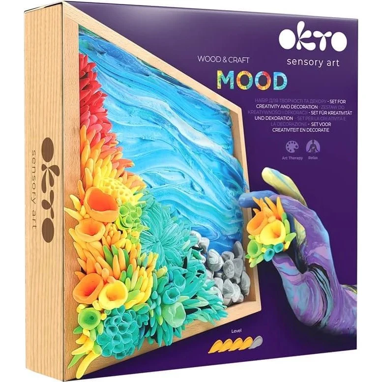 Okto Wood & Craft Sukkulenten Bastelset, Ocean Calm, 21 x 21 cm