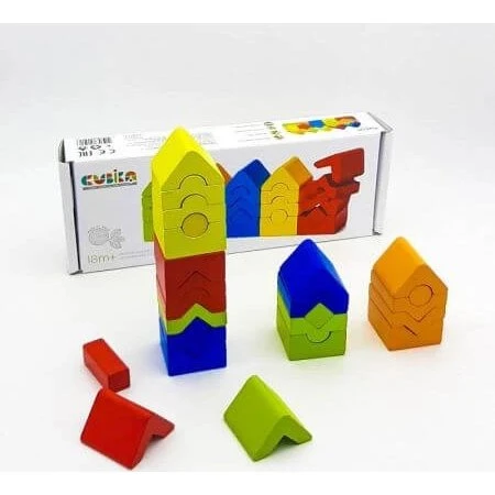 Cubika Holzspiel Türmchen für Geschicklichkeit
