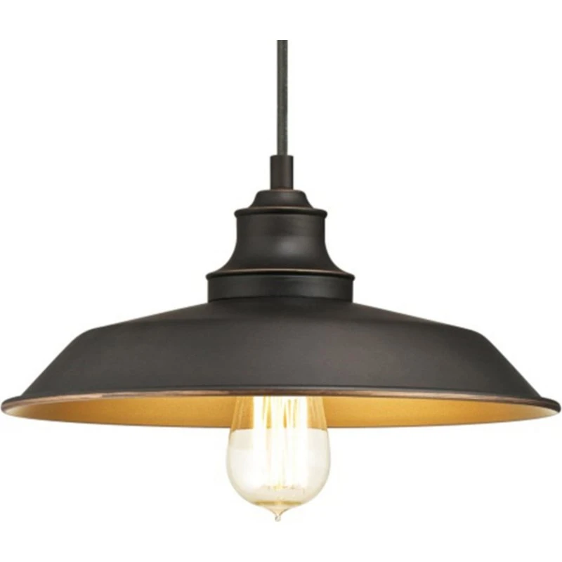 Westinghouse Hängeleuchte Iron Hill - Vintage Pendelleuchte Schwarz