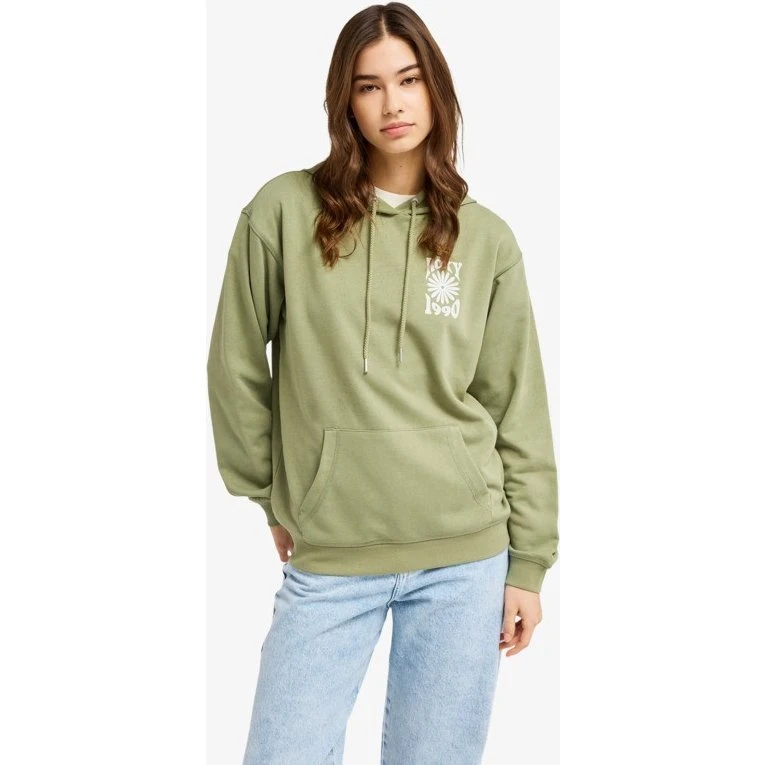 Roxy Surf Stoked Terry Vint Hoodie Damen - Khaki/Grün