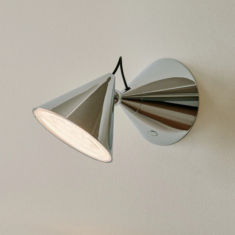 Tom Dixon LED-Wandleuchte Pose, Silber, 21 cm