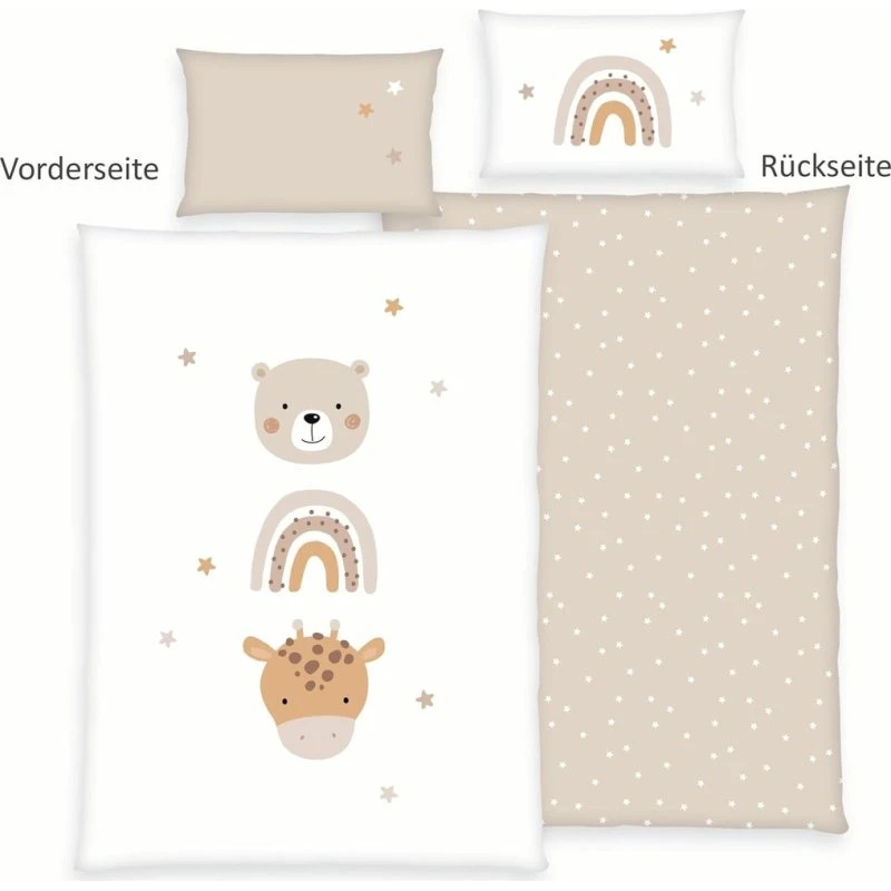 Baby Best Renforcé Wende-Bettwäsche Little Friends 40x60/100x135 cm
