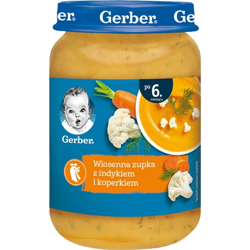 Gerber Suppe Frühling mit Pute und Dill (ab 6 Monaten), 190 g