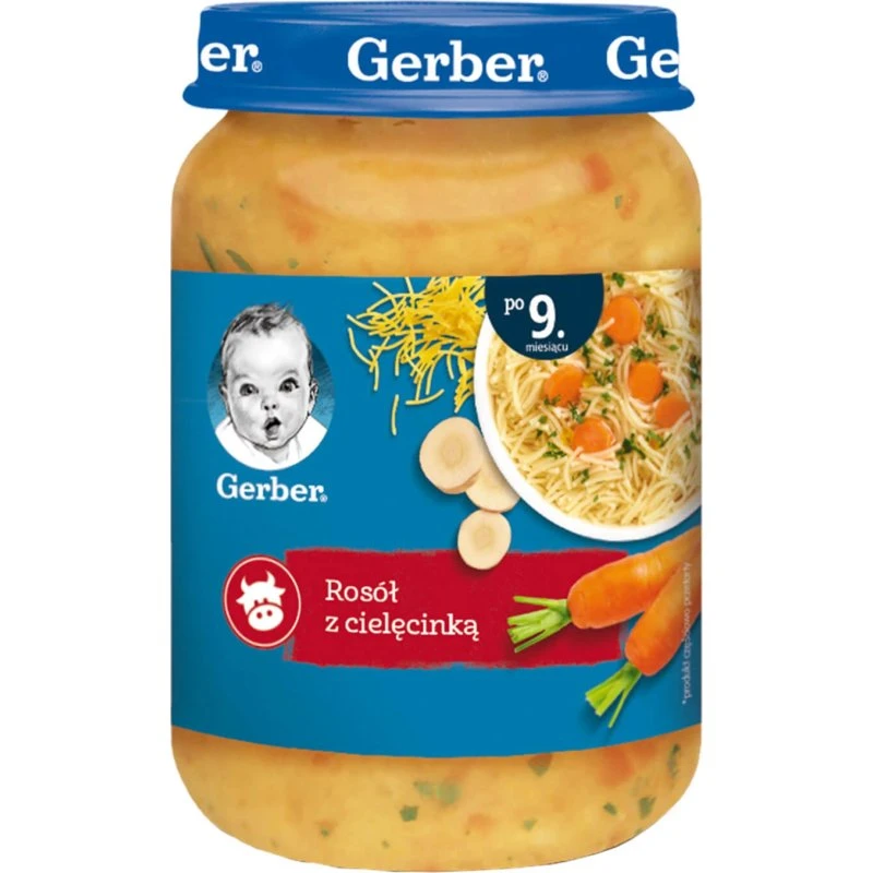 Gerber Suppe Kalbsbrühe für Babys ab 9 Monaten, 190 g