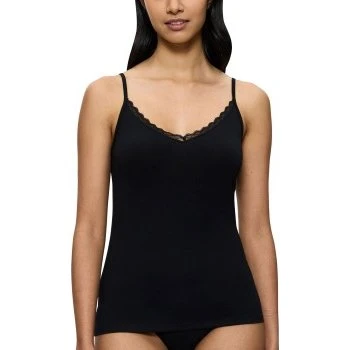 Triumph Feel Of Cotton Spaghetti-Top Schwarz - Größe 44
