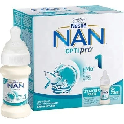 Nestlé NAN Optiro 1 Starterpack: Trinkfertige Säuglingsmilch 6x70ml